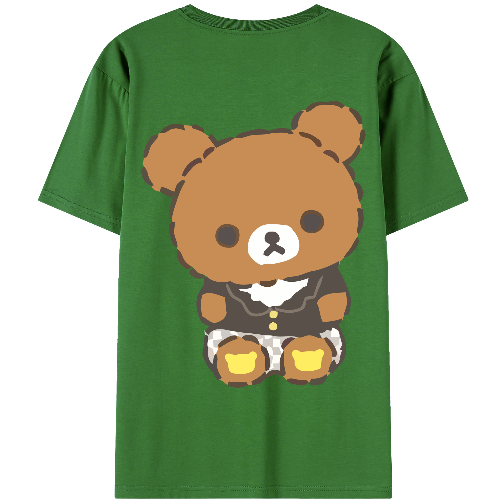 （画像用） リラックマ リラックマ キイロイトリ Rilakkuma Korilakkuma Kiiroitori レディース半袖Tシャツ(バックプリント)